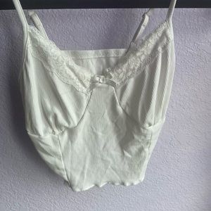 White cami with lace